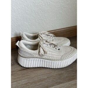 Dolce Vita Dolen Sneakers Sandstone Knit Womens Sz 7 Shoes Casual
